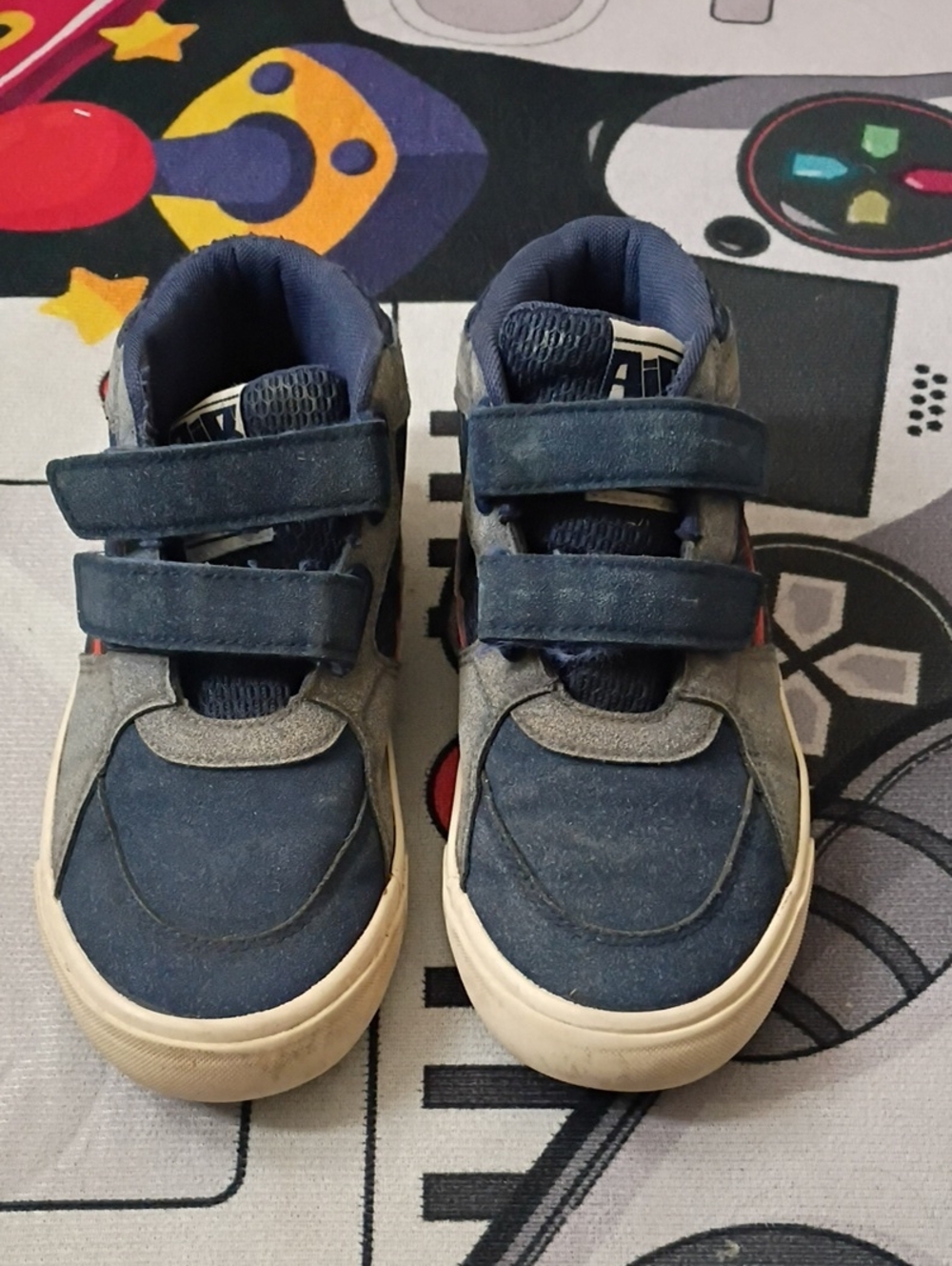 Kids Navy Velcro Sneakers - Unbranded